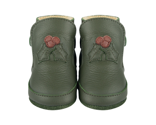 Aggas Booties | Holly | Olive Leather