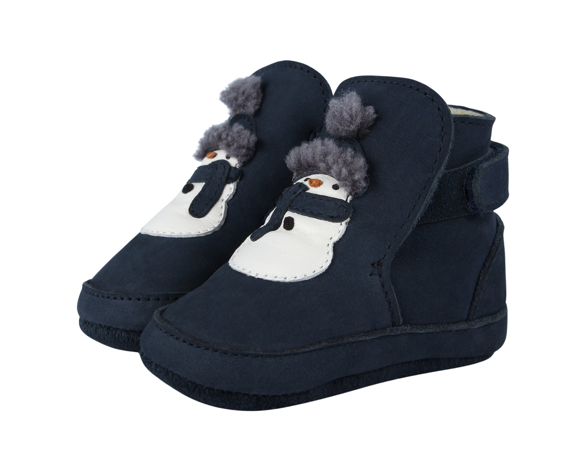 Aggas Booties | Snowman | Navy Nubuck