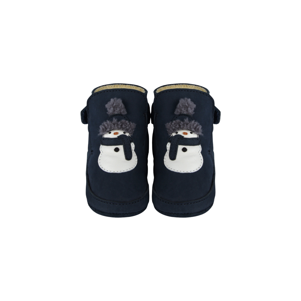 Aggas Booties | Snowman | Navy Nubuck