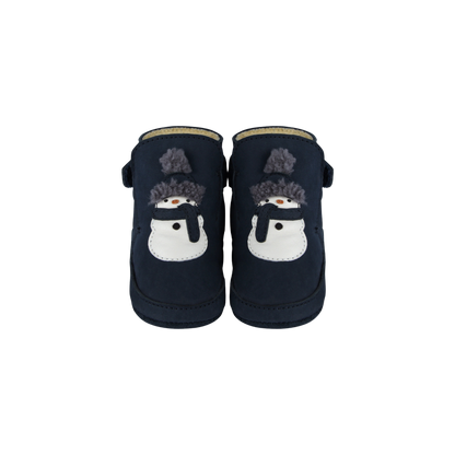 Aggas Booties | Snowman | Navy Nubuck