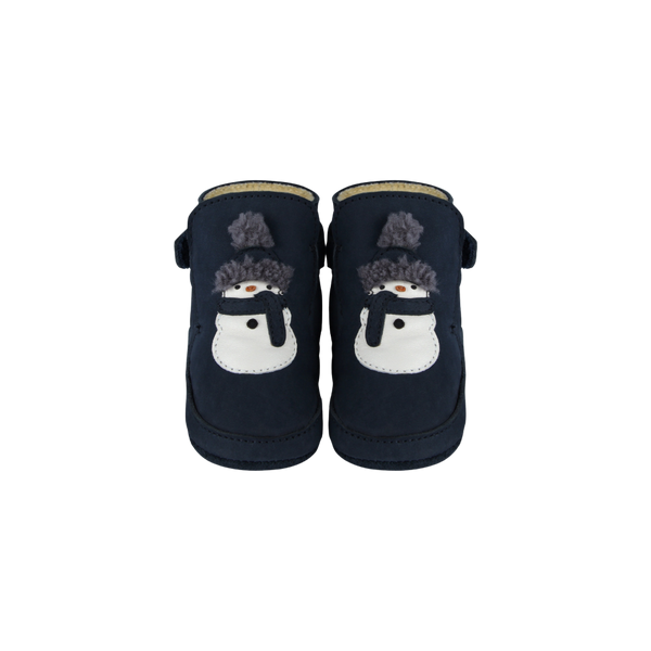 Aggas Booties | Snowman | Navy Nubuck