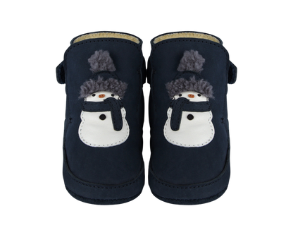 Aggas Booties | Snowman | Navy Nubuck