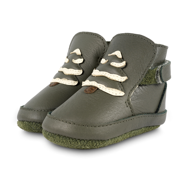Aggas Booties | Christmas Tree | Olive Leather