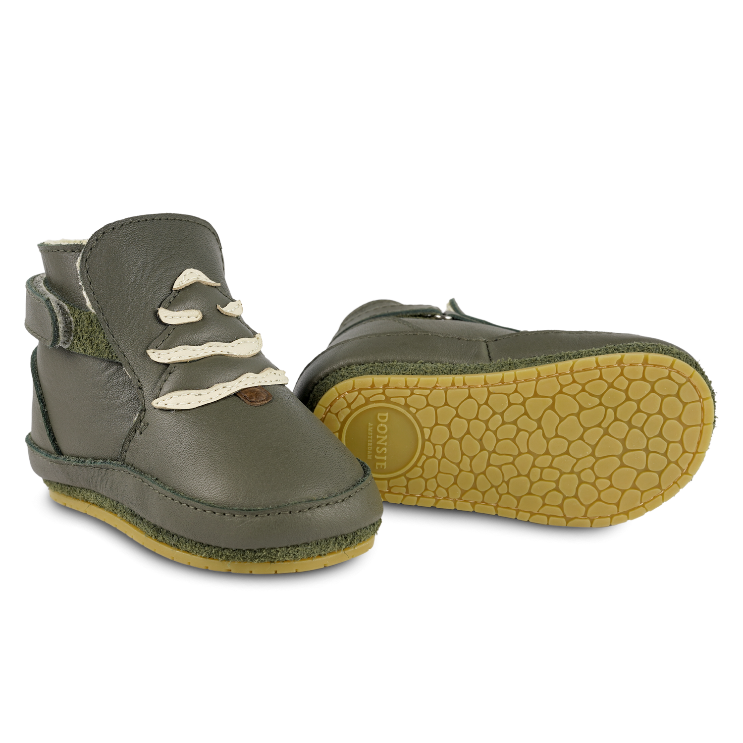 Aggas Booties | Christmas Tree | Olive Leather