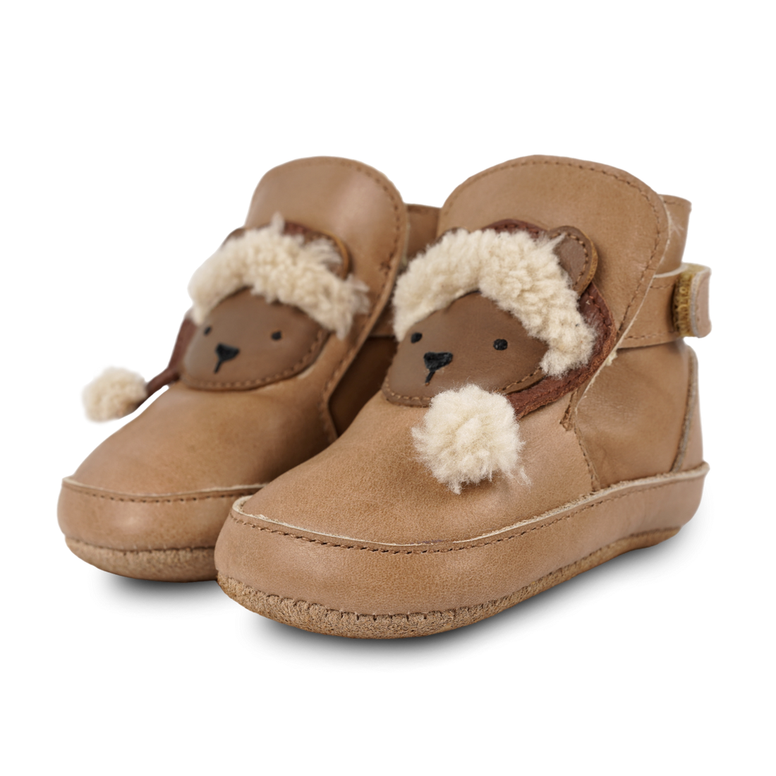 Aggas Booties | Christmas Bear | Nutmeg Leather