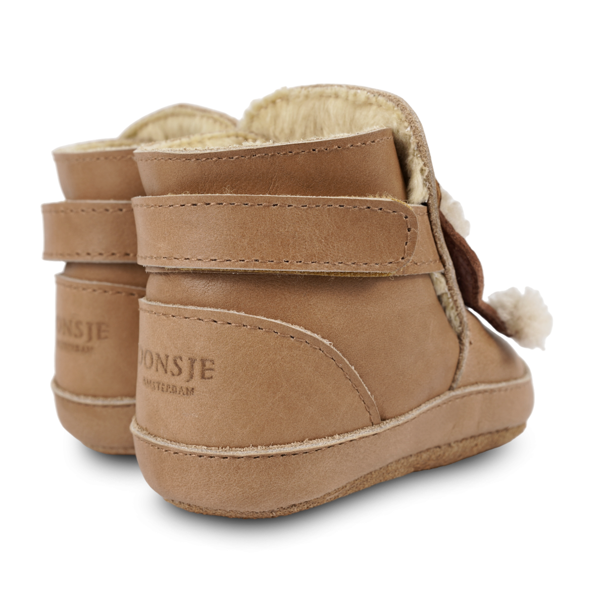Aggas Booties | Christmas Bear | Nutmeg Leather