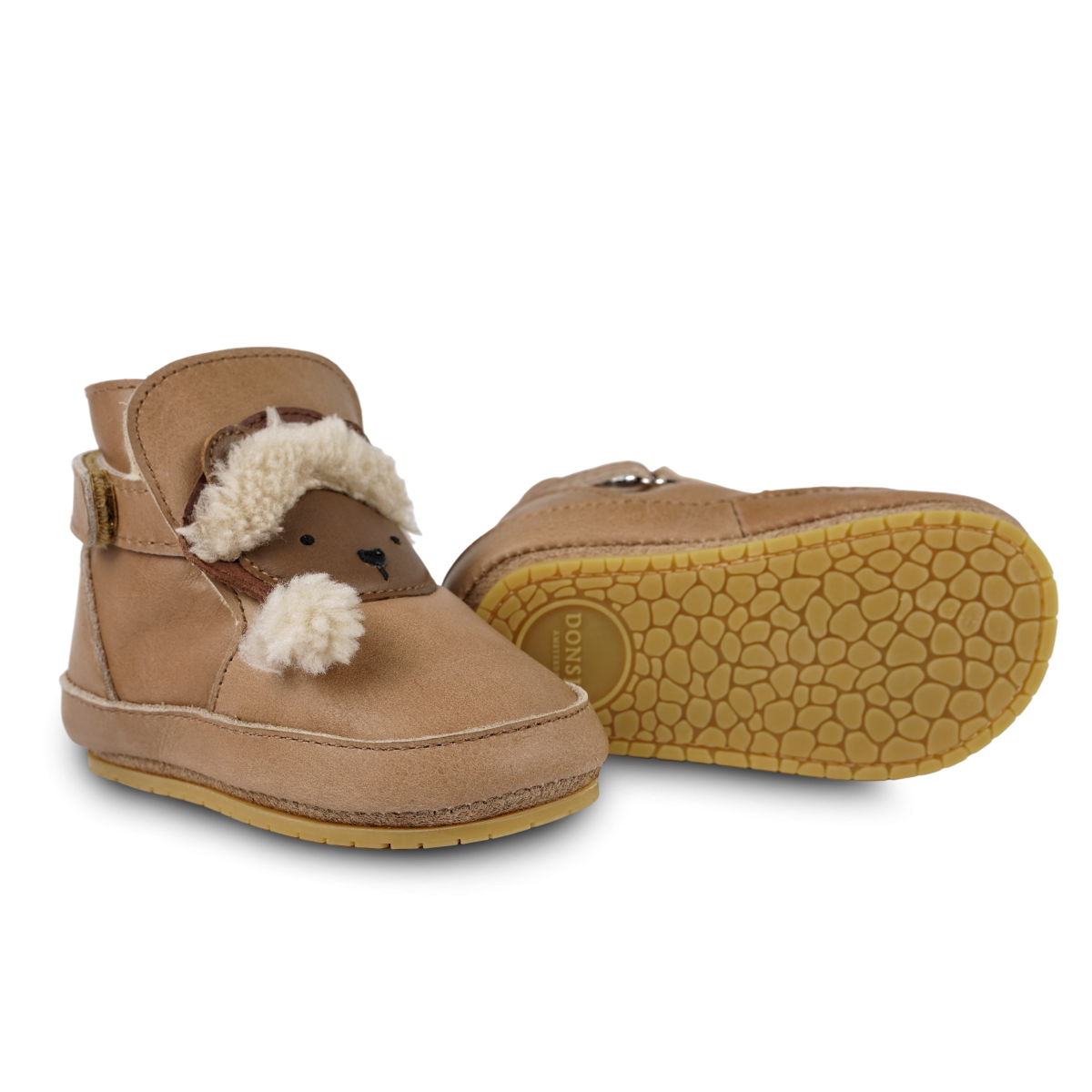 Aggas Booties | Christmas Bear | Nutmeg Leather