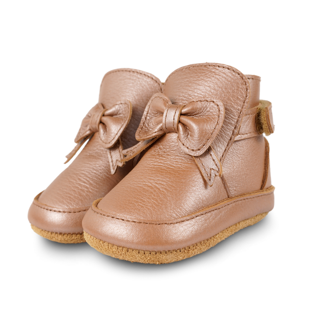 Cubow Booties | Clay Metallic Leather