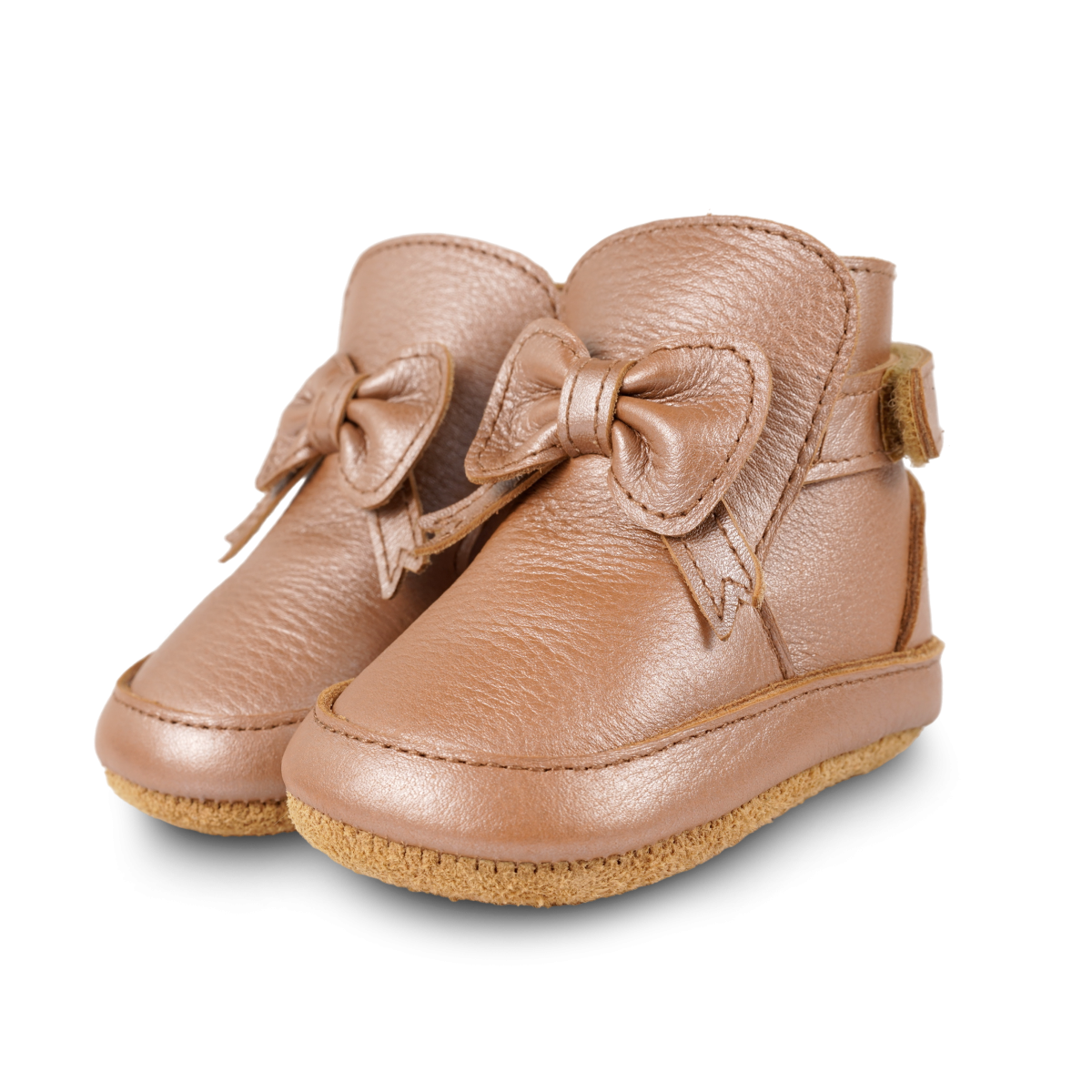 Cubow Booties | Clay Metallic Leather