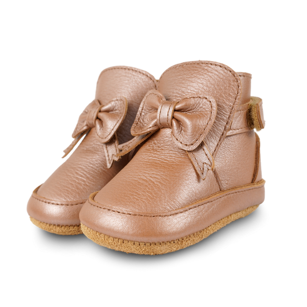 Cubow Booties | Clay Metallic Leather