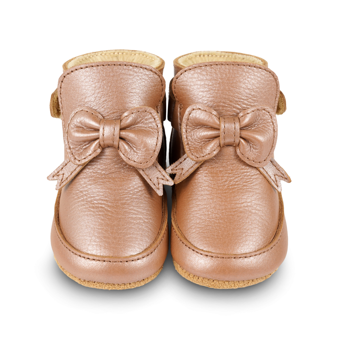 Cubow Booties | Clay Metallic Leather