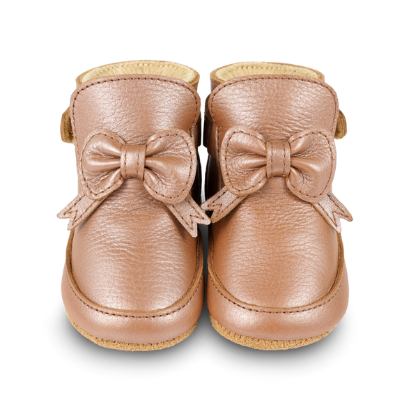 Cubow Booties | Clay Metallic Leather