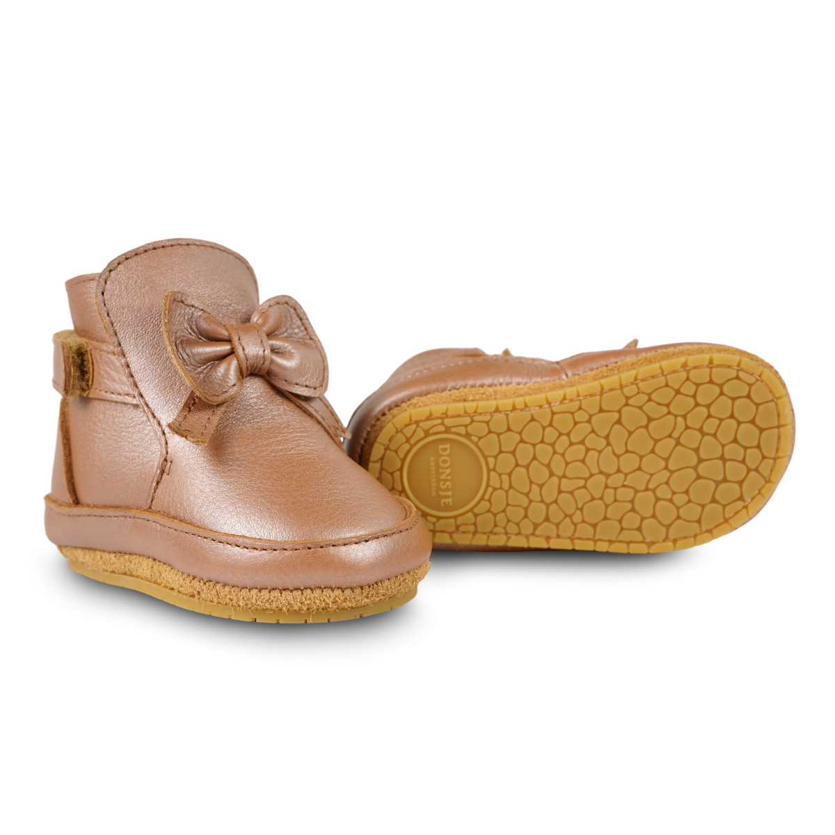 Cubow Booties | Clay Metallic Leather