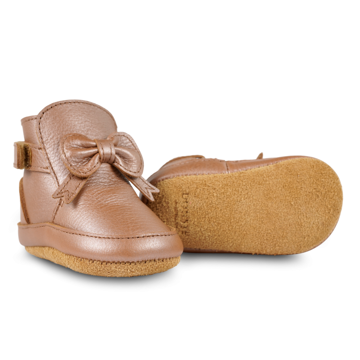 Cubow Booties | Clay Metallic Leather