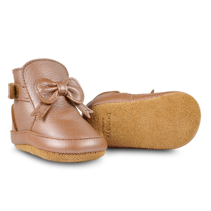 Cubow Booties | Clay Metallic Leather