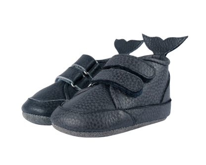 Levin Sneakers | Petrol Grain Leather