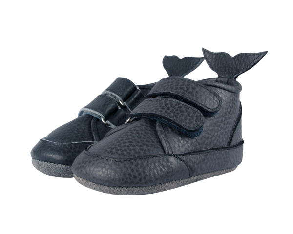 Levin Sneakers | Petrol Grain Leather