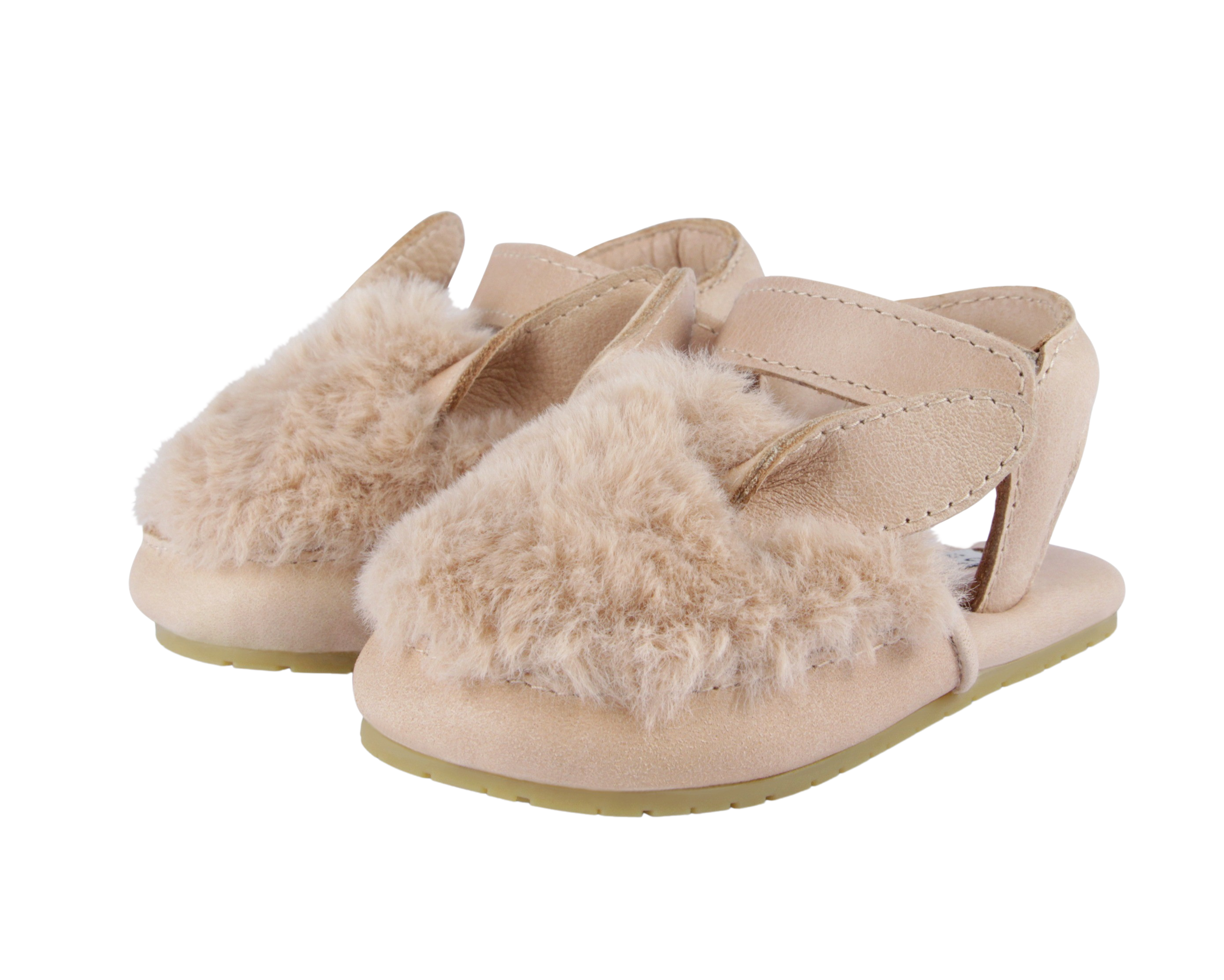Romi Sandals | Fluffy Bunny | Light Rust Leather