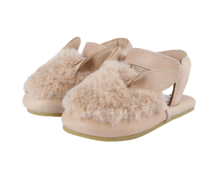 Romi Sandals | Fluffy Bunny | Light Rust Leather