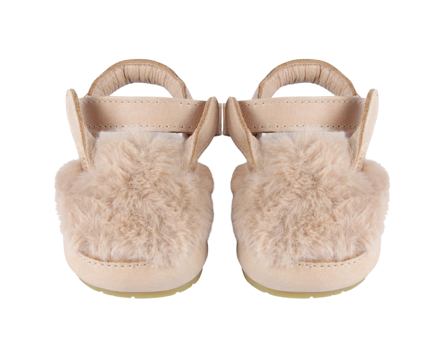 Romi Sandals Fluffy Bunny Light Rust Leather Donsje Amsterdam