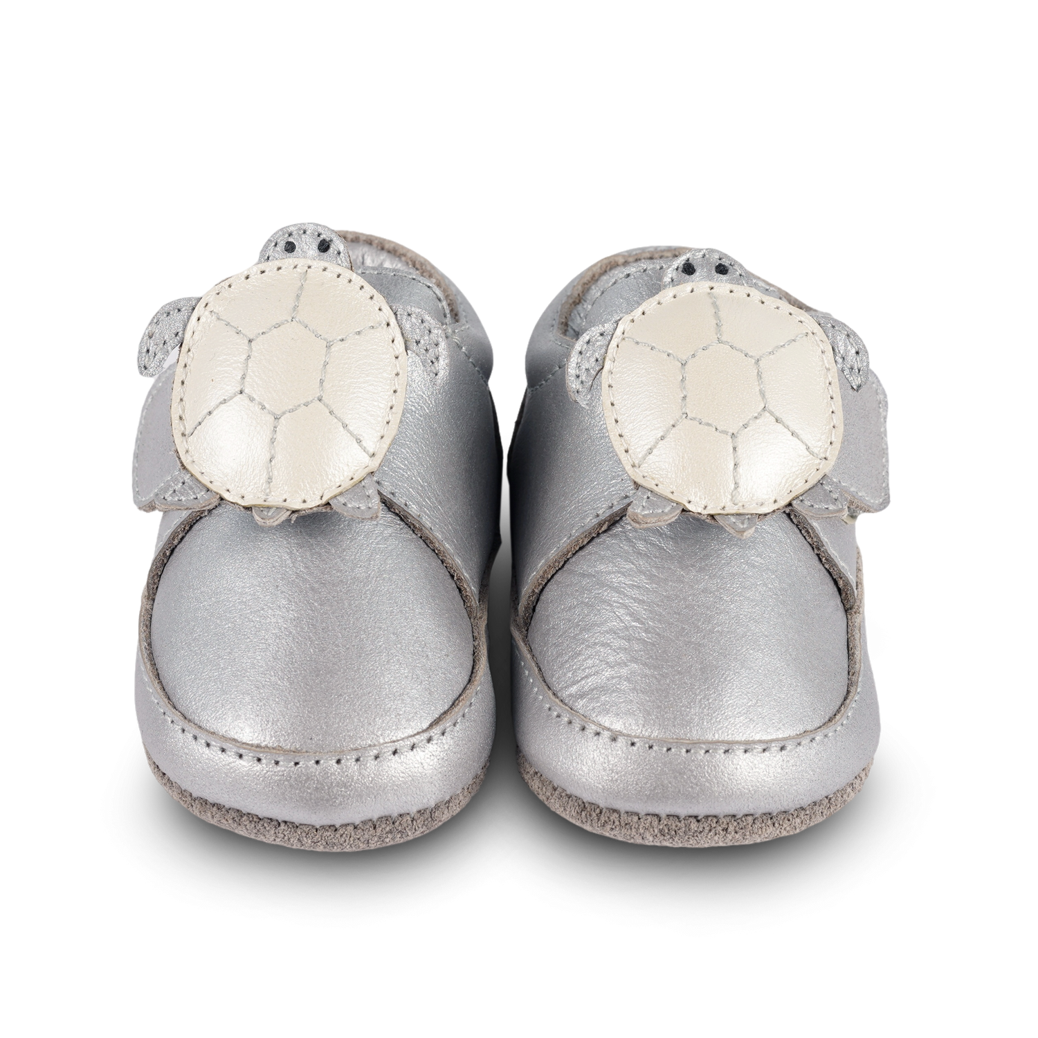 Niek Sneakers | Shimmer Turtle | Silver Grey Metallic Leather