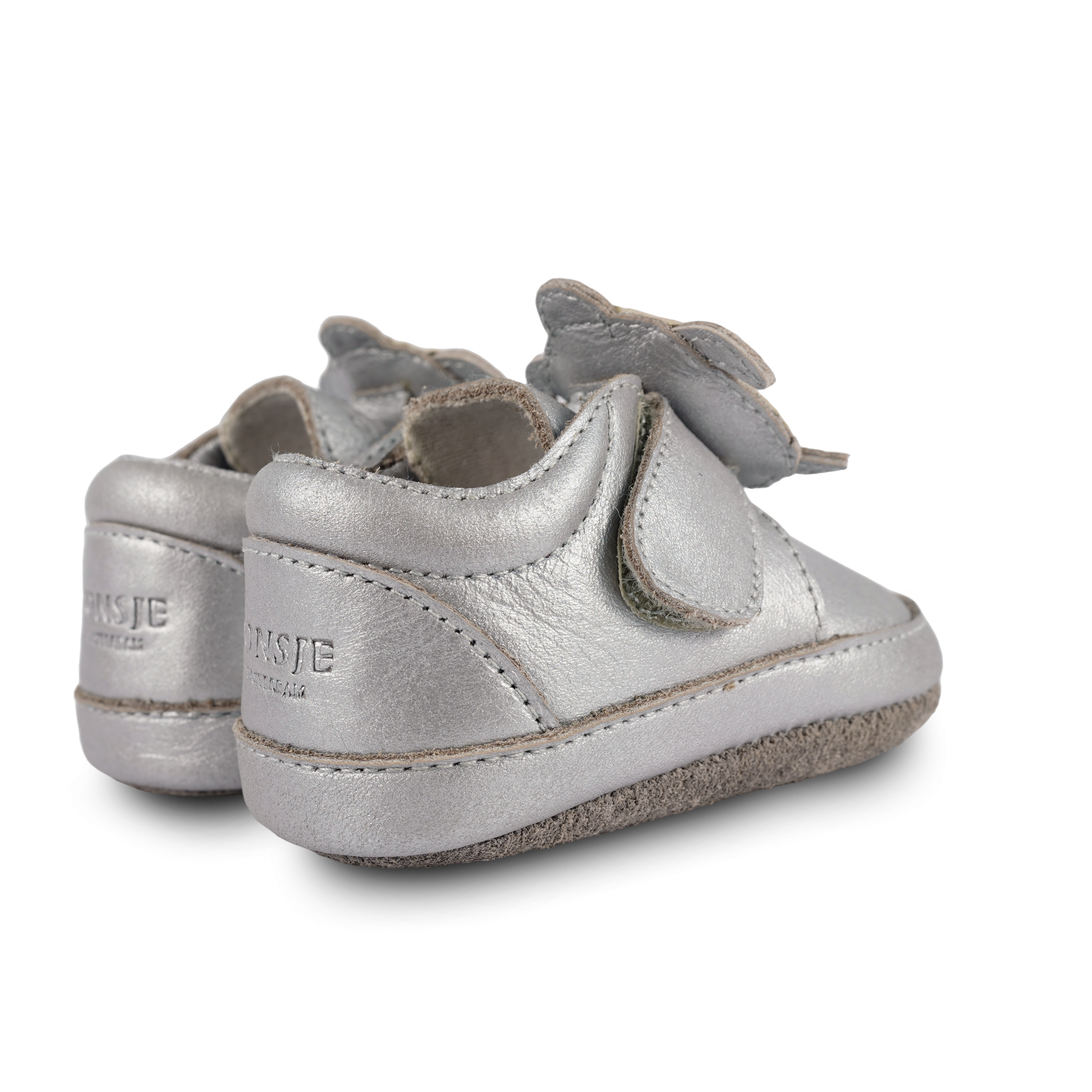 Niek Sneakers | Shimmer Turtle | Silver Grey Metallic Leather