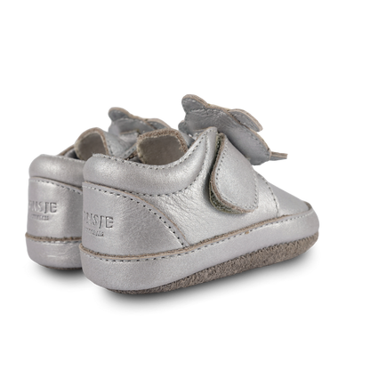 Niek Sneakers | Shimmer Turtle | Silver Grey Metallic Leather