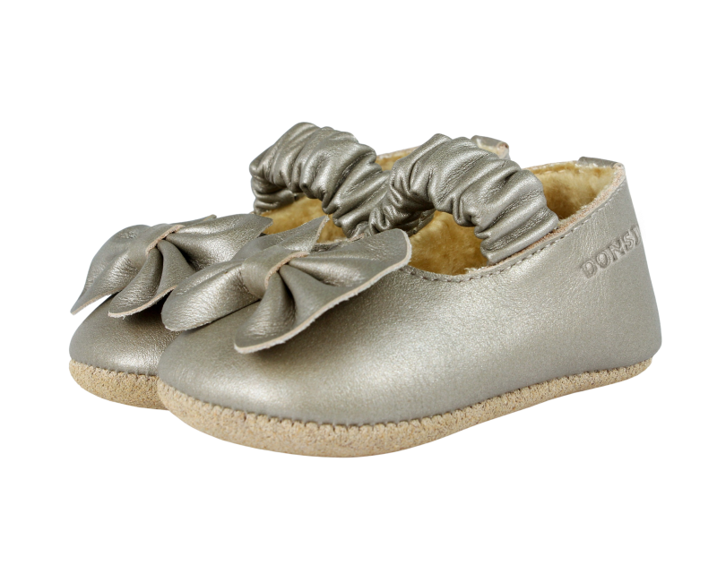 Neni Ballerinas | Champagne Metallic Leather