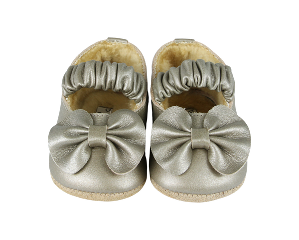 Neni Ballerinas | Champagne Metallic Leather