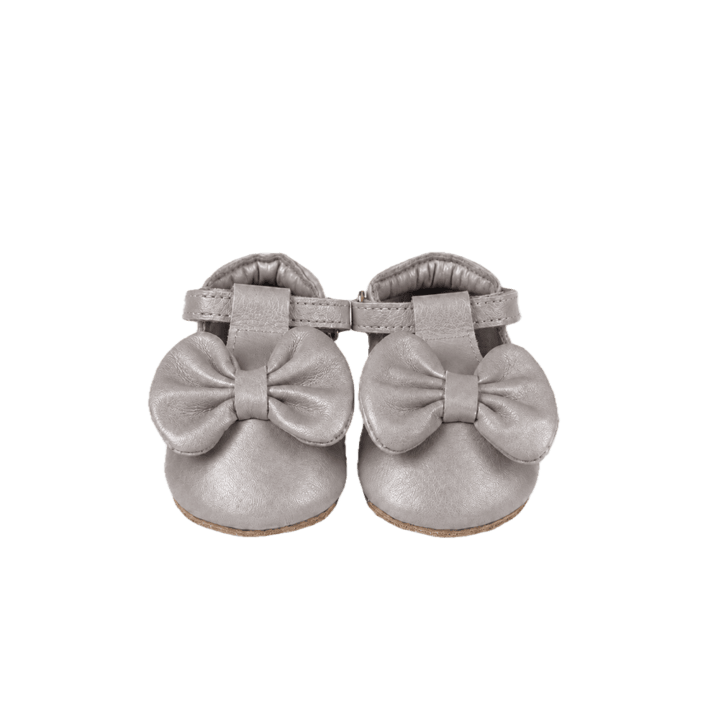 Meau Shoes | Silver Grey Metallic Leather