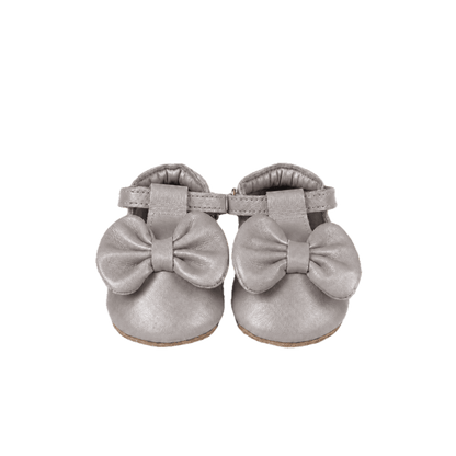 Meau Shoes | Silver Grey Metallic Leather