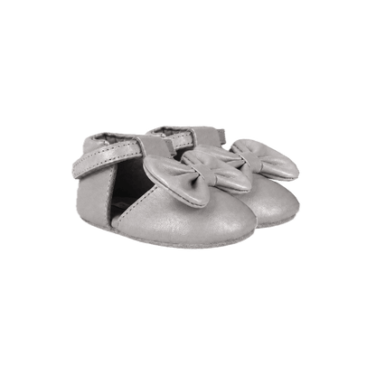 Meau Shoes | Silver Grey Metallic Leather