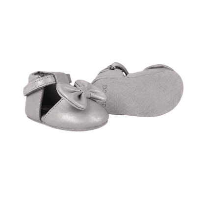 Meau Shoes | Silver Grey Metallic Leather