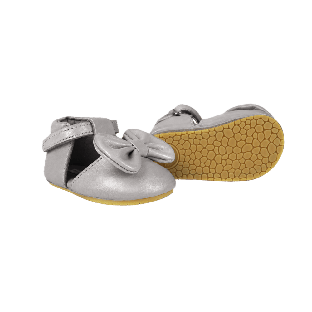 Meau Shoes | Silver Grey Metallic Leather