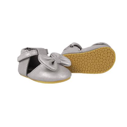 Meau Shoes | Silver Grey Metallic Leather