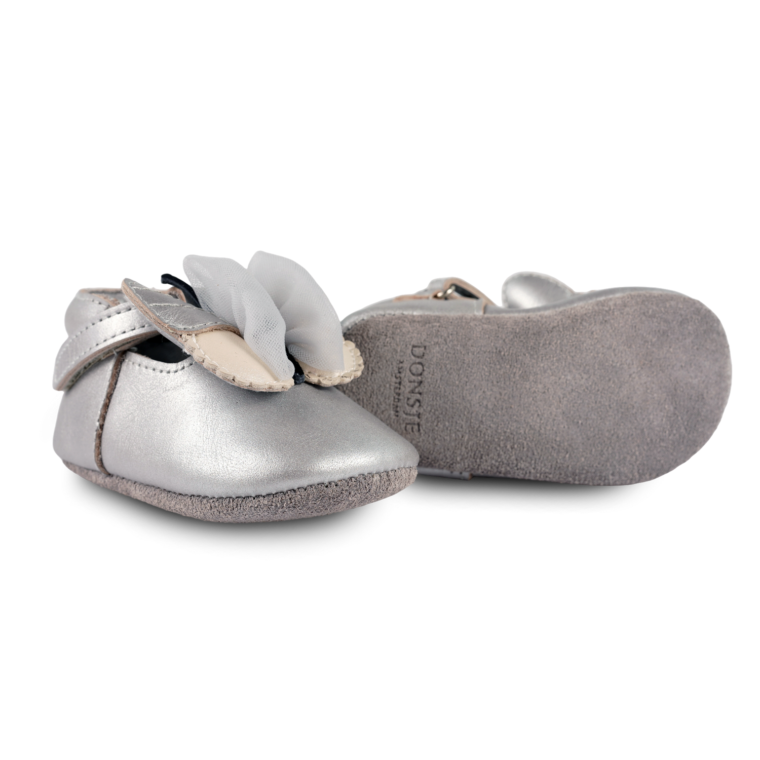 Amdy Shoes | Silver Grey Metallic Leather