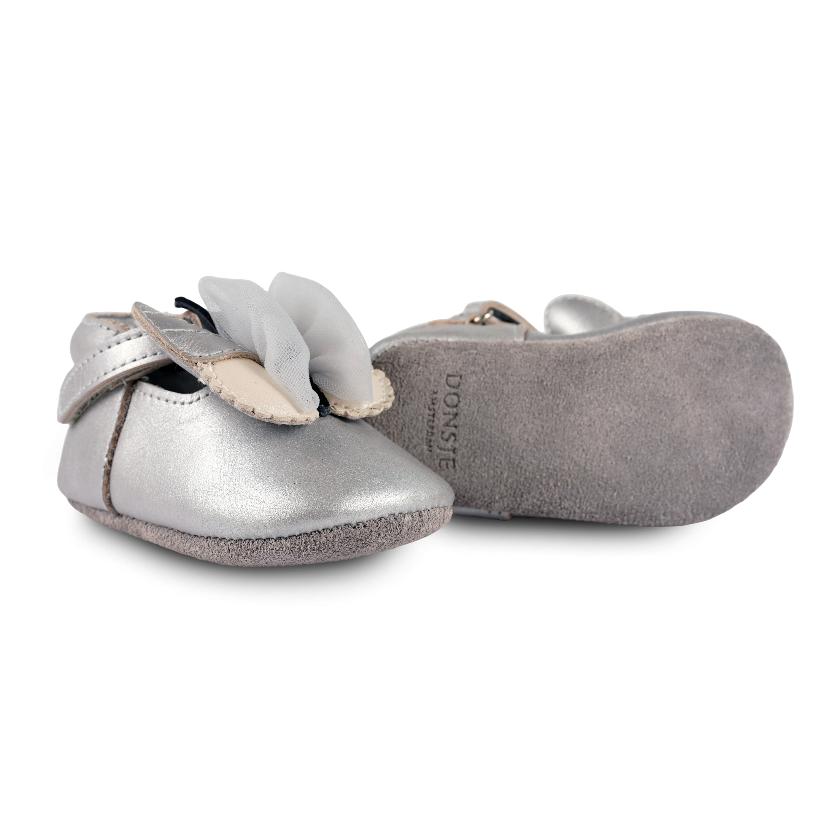 Amdy Shoes | Silver Grey Metallic Leather