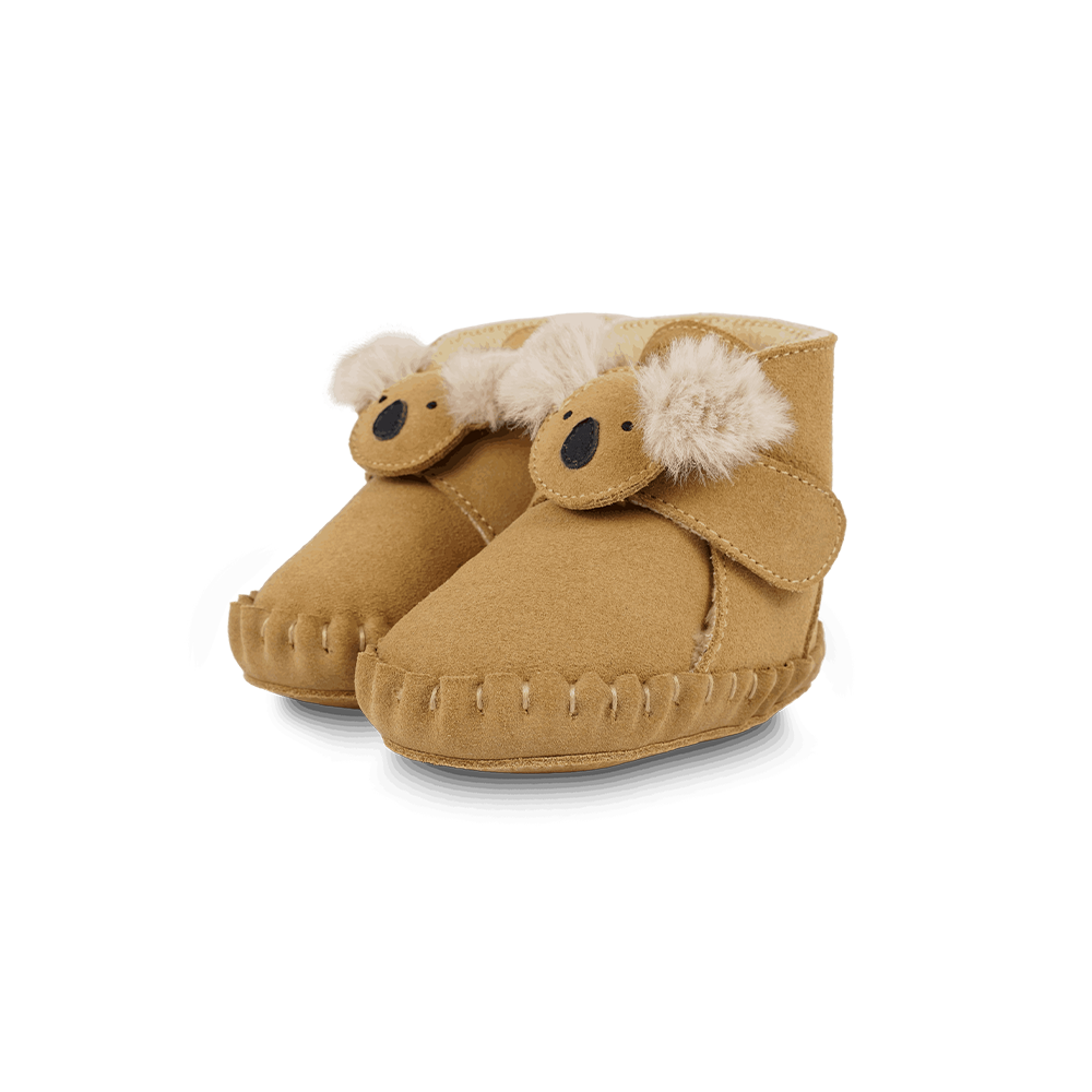 Pouty Booties | Fluffy Koala | Sand Suede