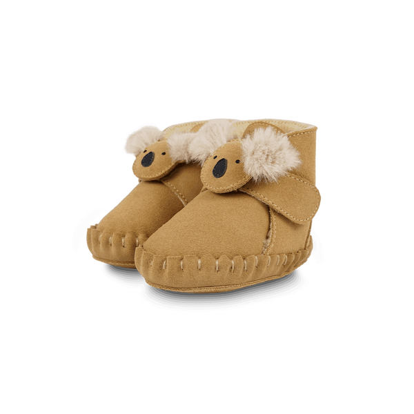 Pouty Booties | Fluffy Koala | Sand Suede