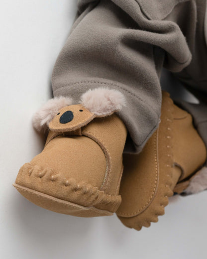Pouty Booties | Fluffy Koala | Sand Suede