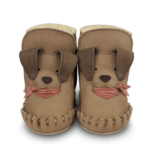 【Donsje】Saint Bernard truffle nubuck Morris Saint Bernard Velcro Back Strap Nubuck Shoes, Truffle