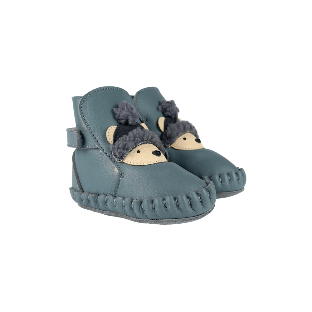 Junus Booties | Polar Bear | Blue Stone Leather