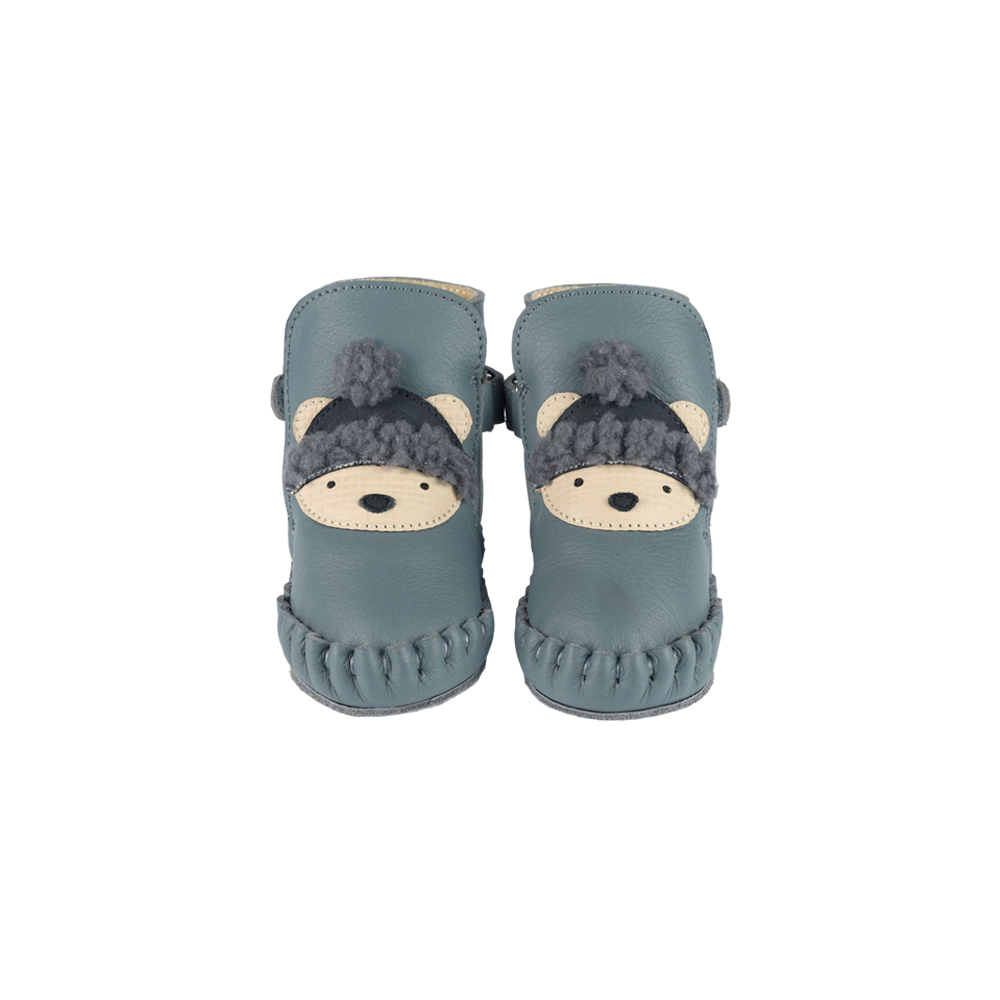 Junus Booties | Polar Bear | Blue Stone Leather