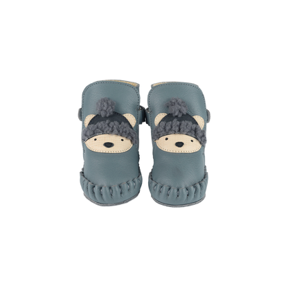 Junus Booties | Polar Bear | Blue Stone Leather
