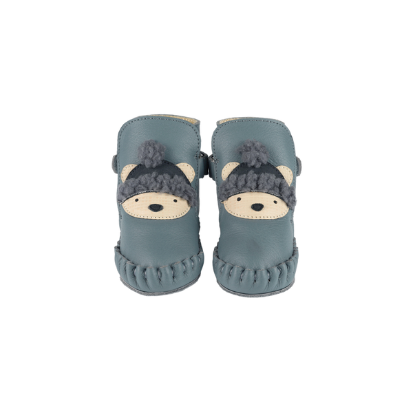 Junus Booties | Polar Bear | Blue Stone Leather