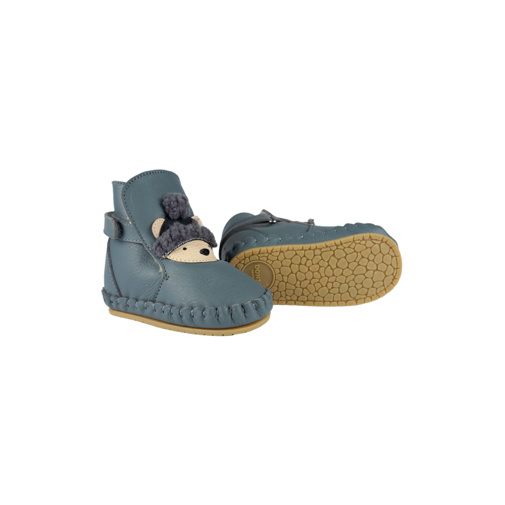 Junus Booties | Polar Bear | Blue Stone Leather