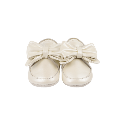 Mileau Sneakers | Off White Metallic Leather