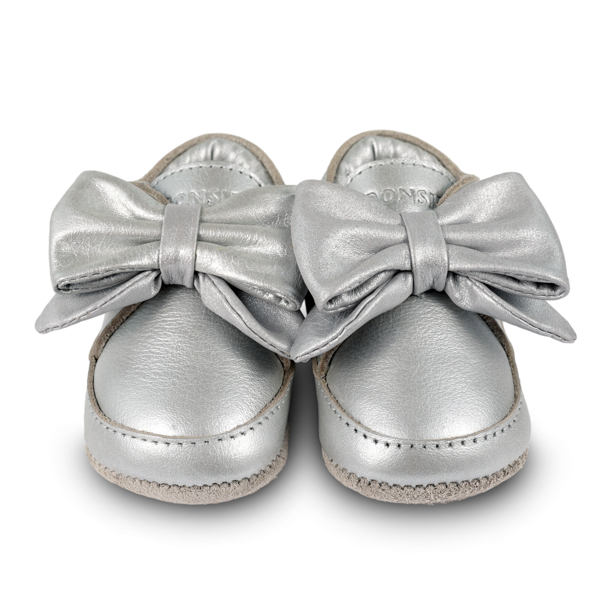 Mileau Sneakers | Silver Grey Metallic Leather