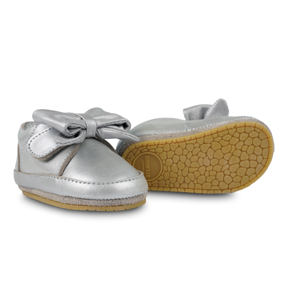 Mileau Sneakers | Silver Grey Metallic Leather