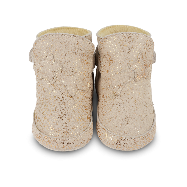 Diena Booties | Shooting Star | Cream Metallic Suede